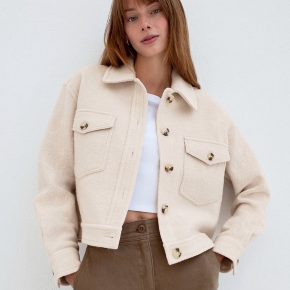 Aritzia Wilfred Ganna Cropped Jacket NWT yellow